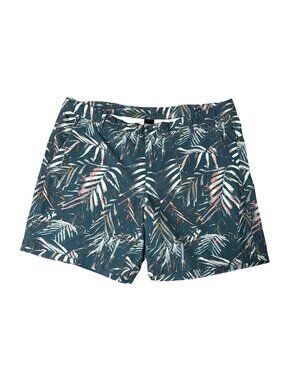 All In Motion‎ XL Mens Leaf Print Swim Shorts Blue Multicolor Beach Vacation